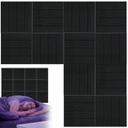 Pegatinas de pared, paneles autoadhesivos insonorizantes para pared, paneles de espuma insonorizantes de alto rendimiento para estudio de grabación, 12 piezas en un paquete, que cubren un área de 11.6 pies cuadrados, aptos para oficinas, estudios de graba