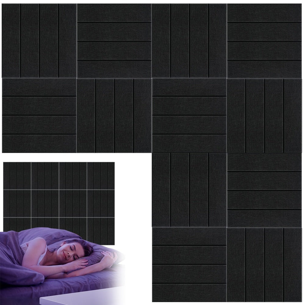 Pegatinas de pared, paneles autoadhesivos insonorizantes para pared, paneles de espuma insonorizantes de alto rendimiento para estudio de grabación, 12 piezas en un paquete, que cubren un área de 11.6 pies cuadrados, aptos para oficinas, estudios de graba