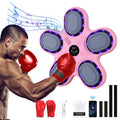 Máquina de Boxeo Musical Interactiva con Guantes, Carga USB, Material PE - Equipo de Entrenamiento en Casa y Reflejos para Adultos, Montaje en Pared, Negro