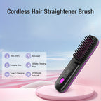 Plancha de pelo inalámbrica | Plancha de Cabello Inalámbrica, Calentamiento Rápido, Peine Alisador para Mujeres, Ligero, Puerto Tipo-C, Anti