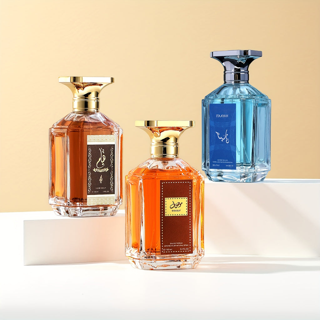 [Set de Perfumes para Hombre] Set de Tres Botellas, Amaderado, Oriental Picante, Aromático Picante. Fragancia Rica y Fresca, Sabor Duradero, Que Destaca Tu Encanto Masculino. Es una Excelente Opción para la Vida Diaria, Citas y Regalos de Festival