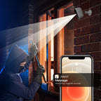 2 piezas Cámara de seguridad exterior LaxiHub, resolución 1296P, cámara CCTV con batería de 5200mAh para seguridad del hogar, almacenamiento en la nube/SD (hasta 256G), detección de movimiento con IA, foco, visión nocturna en color, audio bidireccional, d