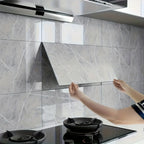 20/40 piezas de Adhesivos de Pared de Mármol Blanco, Paneles Autoadhesivos Removibles, Azulejos Decorativos Contemporáneos con Acabado Brillante Reutilizables para Cocina, Baño, Sala de Estar, Dormitorio, 23.6x11.8 Pulgadas (60x30cm) Adhesivos de Pared
