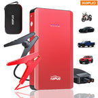 Arrancador de batería de coche KOPUO, arrancador de batería de coche de 3000/4000A para motores de gasolina de hasta 8.5L y diésel de 7.0L, caja de arranque portátil de 12V con USB/banco de energía/salida dual/luce LED, cargador de coche