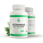 Vitamina D3 2000 UI + K2 MK7 by BioActiveLabs© - Huesos y Arterias 90 Cápsulas
