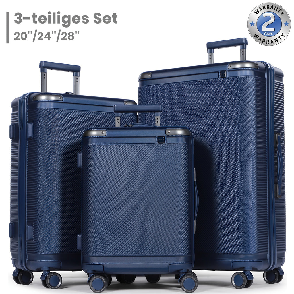 Juego de equipaje de tres piezas, que incluye una maleta de viaje con asa telescópica ajustable, una maleta rígida de ABS con cerradura TSA y ruedas blandas, una bolsa de cabina y equipaje con ruedas unisex.