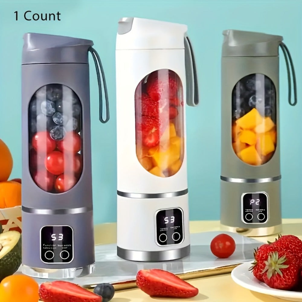 Licuadora y Exprimidor Portátil Recargable por USB - Fácil de Limpiar, Perfecto para Bebidas de Frutas y Verduras, Batidos - Capacidad de 10.14oz a 16.91oz