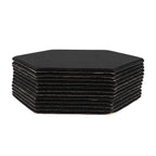12 Paneles Acústicos Autoadhesivos | Paneles de Pared Insonorizados Hexagonales de Espuma Acústica de 30*35cm Fibra de Poliéster para Estudios de Grabación Negro