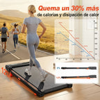 Alfombra de caminar con inclinación del 12%, quema 50% más de calorías, alfombra de caminar para escritorio, máquina de caminar portátil silenciosa de 30Db con carga de 100KG para fitness en casa, sin batería