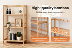 Estantería de Bambú de Gran Capacidad, Duradera, Fácil de Limpiar, Solución de Almacenamiento Multifuncional, Ideal para Hogar, Cocina, Dormitorio y Sala de Estar, Ahorra Espacio, Fácil Acceso, Estantería Práctica, Estantería de Pie