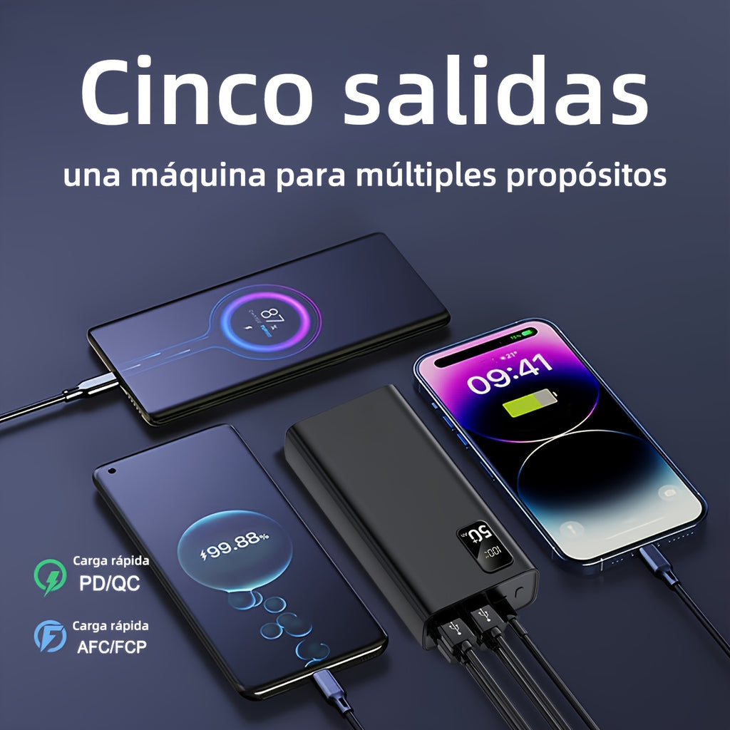 Power bank para carga durante viajes y uso diario | 50,000mAh