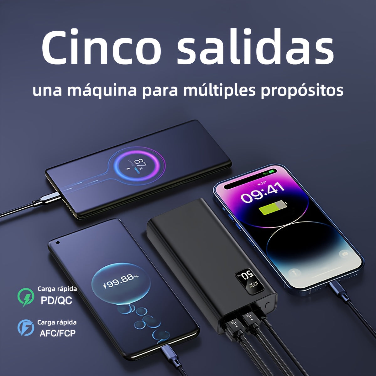 Power bank para carga durante viajes y uso diario | 50,000mAh
