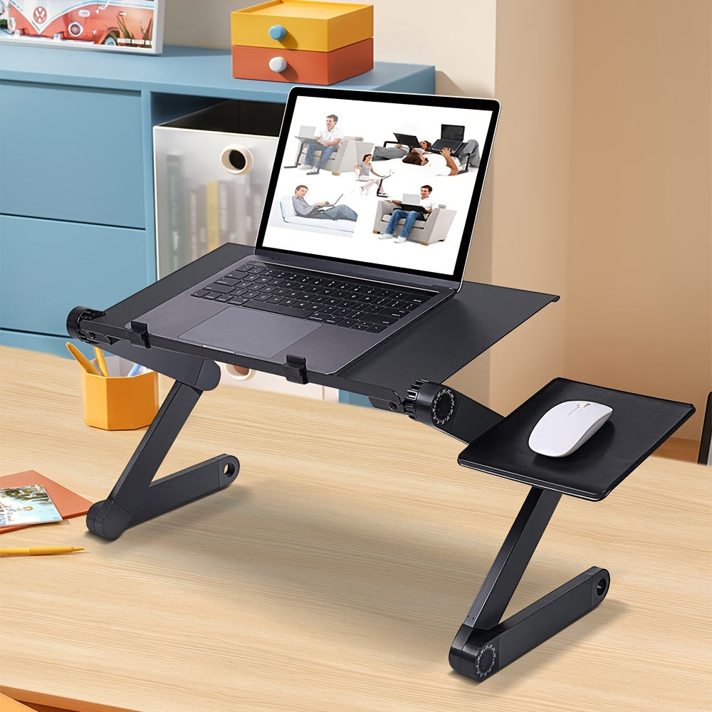 Mesas para portátil | Escritorio de cama de aleación de aluminio, mesa plegable para computadora portátil, estante de pie ajustable, rejilla de