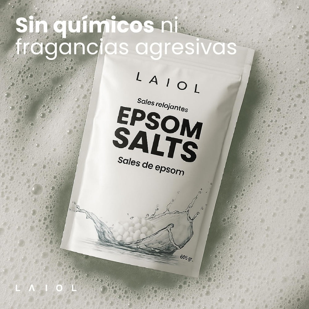Sales de Epsom para Baño y Pediluvio 500g, Sulfato de Magnesio de Alta Pureza, Disolución Rápida, Ideal para Bañera, Spa en Casa, Cuidado Personal y Rutina de Bienestar Diario