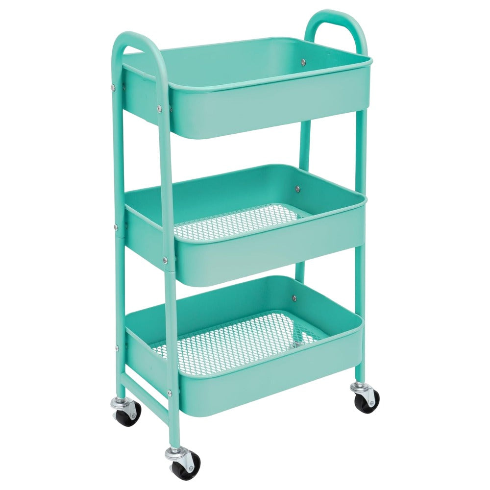 Estantera Metlica Modular de Almacenaje: Organizacin Verstil para Espacios Amplios y Compactos - Acero Galvanizado + 4 Baldas MDF, 70 x 39 x 29cm - 100Kg por Balda Estanteria cesta cesto de Fruta o Multiuso de 3 pisos ( fruta-001)