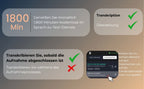 Grabadora de Voz con APP para Transcripción AI, Resumen GPT-4o, Traducción, Mapeado Mental, 64GB de Almacenamiento y Diseño Magnético, Ideal para Llamadas, Clases y Reuniones, por FoCase Rec