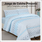 Edredón Ligero Estampado de Verano, Colcha Pinsonic de Microfibra Reversible Bouti, Cubrecama Moderno con Patrón en Relieve Transpirable para Todas las Estaciones, Decoración de Dormitorio para Primavera y Verano (Sin Fundas de Almohada) para Todas las Ta