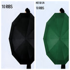 Paraguas de  10 Varillas, Paraguas de Viaje Plegable con Apertura y Cierre Automático, Marco de Acero Aleado Resistente, Diseño Ligero Adecuado para Mochilas/Bolsos (con un Tamaño Plegado de 38.1 cm), Talla Única para Todos