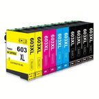 Cartuchos de tinta compatibles 603XL para varios modelos Epson Expression Home y Workforce, disponibles en paquetes de 1 a 10