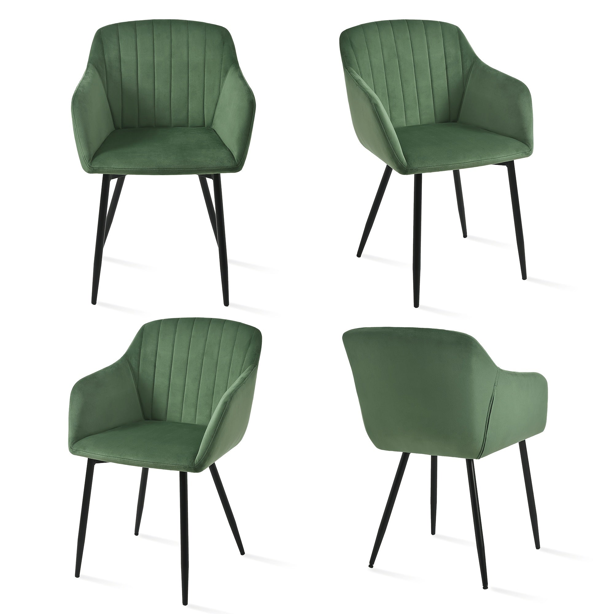 Sillas de comedor elegantes con reposabrazos y soporte lumbar para sala de estar, cocina y dormitorio, que ofrecen un alto confort - Disponibles en juegos de 2, 4 o 6