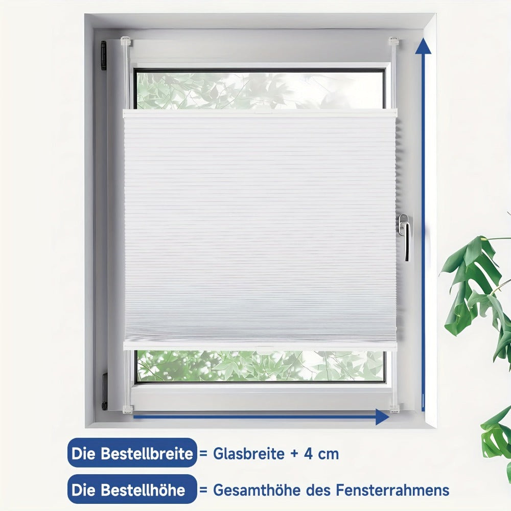 Cortina Celular Sekey Tipo Panal de Abeja, Totalmente Opaca, No Requiere Perforación, Persiana de Privacidad con Tira de Aluminio, Diseño de Clip, Doble Opción de Filtrado de Luz (Clara y Oscura), Incluye Instalación
