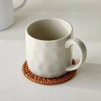 4 piezas, 360 ml, Ø 8,5 cm, juego de vajilla de cerámica, tazas de vidrio, tazas de café, tazas, tazas de té, vasos de jugo, para 4 personas, adecuado para familias, restaurantes, cafeterías, fiestas, cerámica de alta calidad, fácil de limpiar, utensilio