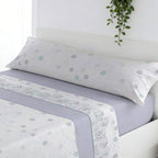 Juego de ropa de cama (Sábana ajustable, Cubrecama, Funda de almohada) | Juego de sábanas estampadas de 3 piezas | Primavera/Verano | Múltiples estilos | Tejido suave | 180cm - Múltiples tamaños disponibles