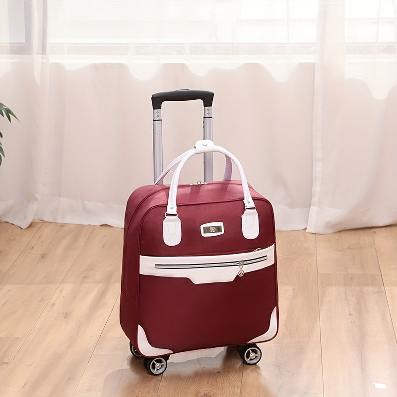 Maleta de Viaje Plegable de Gran Capacidad, Bolso de Viaje para Exteriores, Maleta con Ruedas, Bolso Unisex con 4 Ruedas Univer y Asa Retráctil, Maleta Ligera, Robusta y Duradera