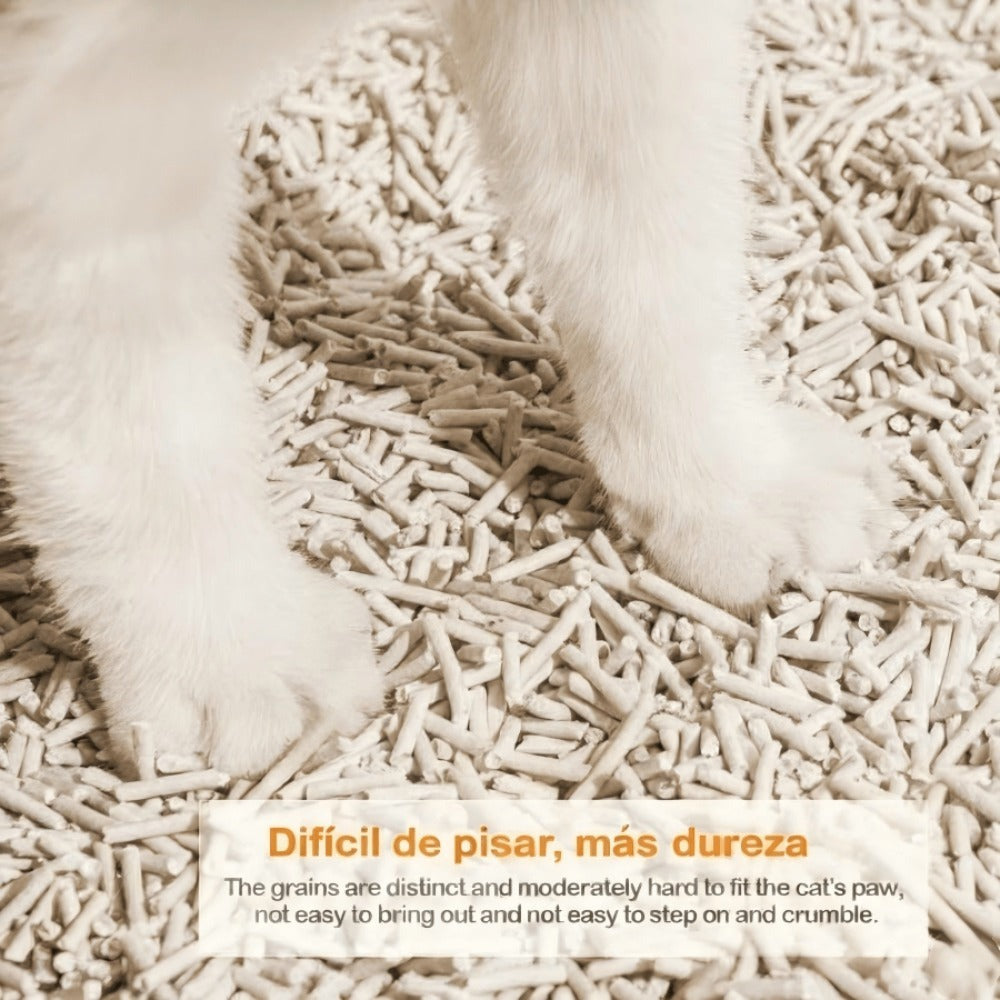 La arena para gatos se aglomera en segundos Arena para gatos vegetal Arena para gatos desodorizada, sin polvo y sin mezcla Suministros para mascotas fáciles de almacenar - 1 bolsa Varios sabores