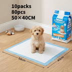 80 unidades de Empapadores para Mascotas | Empapadores para Entrenamiento de Perros y Cachorros | Absorción Rápida | Diseño Antifugas | Adecuados para Entrenamiento en Interiores o Uso en Exteriores | Tamaños: 40×50CM, 60×60CM, 60×90CM | Adecuados para Ma