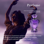 Indúlgate en el lujoso aroma del perfume Amethyst Lady, inspirado en joyas, presentado en una botella de vidrio púrpura - Con un aroma de esmeralda creada, 75ml/2.55oz, aroma floral fresco de larga duración, el regalo perfecto para las fiestas