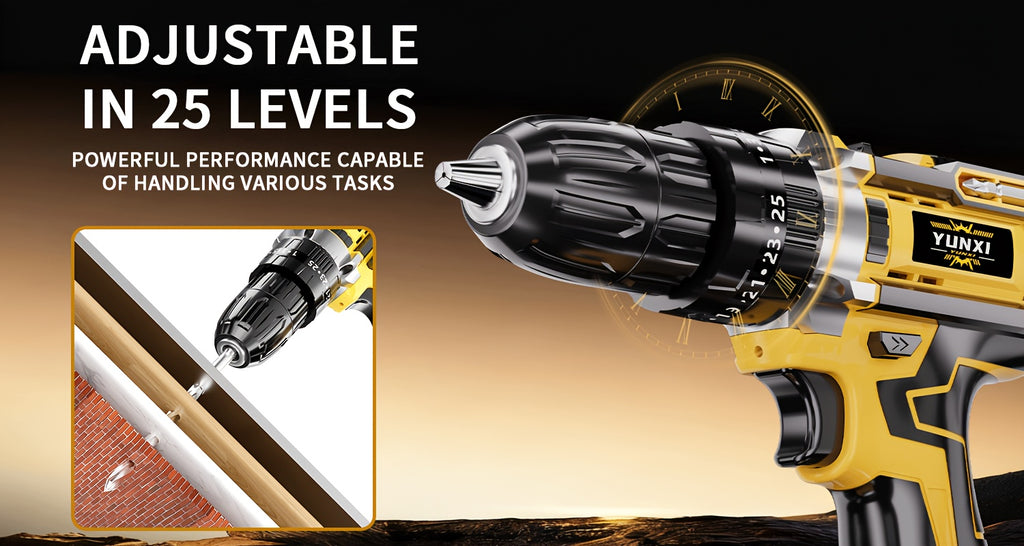Taladro | Nueva Taladro Eléctrico Inalámbrico. Taladro Brushless Doméstico con Batería de Litio (Opcional). Destornillador Eléctrico Recargable.