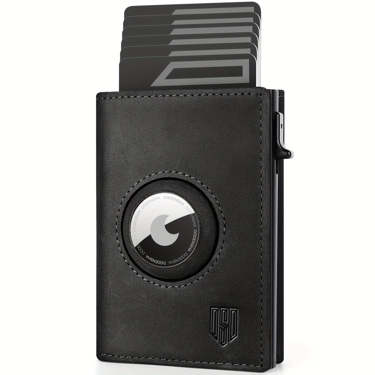 Billetera Trifold con Bloqueo RFID para Hombre DODENSHA - Cierre Magnético, Tarjetero Pop-Up, Ranura para Airtag y Compartimento para Efectivo | Estilo Ejecutivo para el Desplazamiento Diario, Sin Impresión | Regalo Ideal para el Esposo (Airtag No Incluid