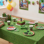 Juego de fiesta para 8 personas: Decoración de mesa de cumpleaños con 8 platos, 8 vasos y servilletas