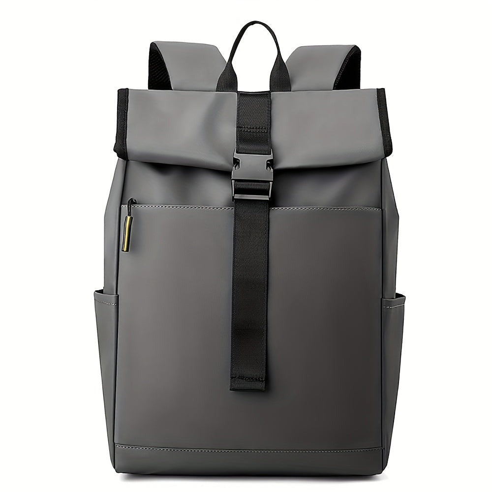 Mochila de viaje de moda para mujer y hombre, mochila escolar universitaria ligera con parte superior enrollable, con cremallera antirrobo, mochila sencilla de día para deportes y viajes al aire libre