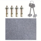 Caja Fuerte para Muebles con Doble Candado de Pestaña, Puerta Colgante de Acero, 2 Llaves, para Caravanas, Armarios y Gabinetes de Oficina, Color Plateado, Tamaño S 31 x 20 x 20 cm / XL 35 x 31 x 50 cm