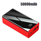 Cargador USB Rápido de Gran Capacidad 50000Mah con Pantalla LED, Linterna y Reserva de Energía de Emergencia - Luz de Camping para Exteriores para iPhone, Android y Dispositivos Digitales, Regalo de Vacaciones