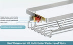 Estante de esquina ajustable de acero inoxidable para baño, 4 niveles, resistente al óxido, con soporte de tensión para ducha, con ganchos y jabonera, ideal para bañera/ducha (63.5-290 cm), organizador de almacenamiento de baño de alta gama sin taladro