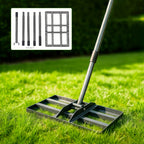 Rastrillo Nivelador de Césped Manual 76 X 25 Cm, Espátula para Césped de Jardín, Herramienta de Rastrillo de Arena Sin Esfuerzo con Mango de 229 Cm, Rastrillo para Jardín, Campo de Golf (Verde: 25*74.5*190cm; Plata: 35*75*190cm; Plata: 24.5*42.5*191cm Neg