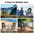 Silla plegable de exterior de 1/2 piezas, muebles de exterior para acampar y senderismo, suministros de ocio al aire libre, silla de pesca y camping reforzada y ligera (opcional para una o dos personas), portavasos doble con espacio de almacenamiento + bo