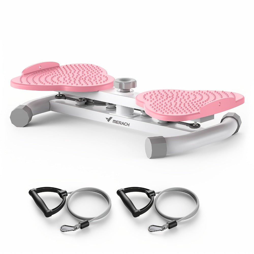 MERACH Rodillo de Cintura, Máquina Abdominal con Capacidad de Peso de 136.08 KG, Entrenamiento Abdominal para Cintura Delgada y Músculos del Core, Equipo de Fitness Silencioso para el Hogar para Hombres y Mujeres
