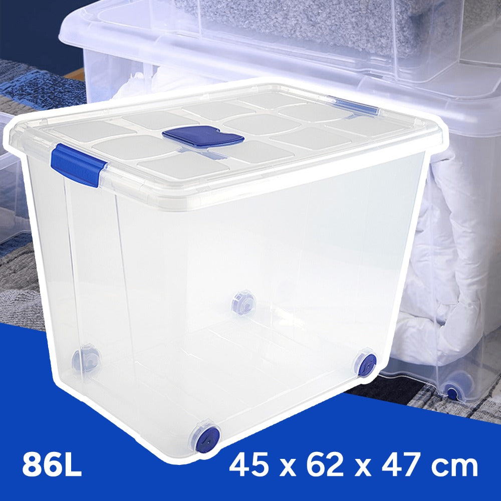 Caja Almacenamiento plástico para Guardar y Ordenar Juguetes, Libros, Documentos, Ropa, Mantas. Cierre Hermético, Gran Capacidad y Resistencia - Dekohome