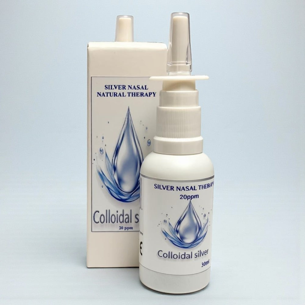 Spray Nasal de Plata Coloidal para la Nariz Escurridiza – Terapia Natural con 20ppm de Plata, Alivia los Síntomas, Mejora la Respiración, Elaborado con Ingredientes Naturales