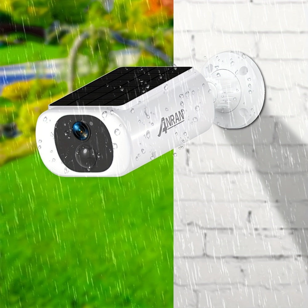 Cámaras de Seguridad Solar ANRAN para Exteriores, Ideales para la Seguridad del Jardín, Módulo Solar Integrado para Alimentación, Inalámbricas y Estables, Detección PIR de Humanos para Protección Contra Visitantes No Deseados, Interacción de Audio Bidirec