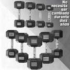 Mancuernas de hierro macizo, juego de mancuernas hexagonales de hierro fundido, con pesos de 2,5 kg, 5 kg, 7,5 kg, 10 kg, 12,5 kg, 15 kg, 20 kg y 25 kg, adecuados para entrenamientos en casa y en el gimnasio, ideales para el entrenamiento de brazos, yoga