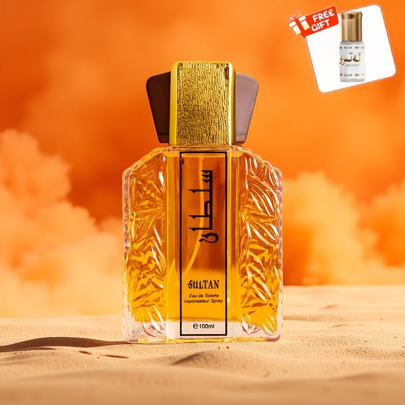 Sudan Agua de Colonia de Lujo para Hombre, Fragancia de Oriente Medio, Almizcle Floral Fresco y de Larga Duración, Regalo Ideal para Hombres, Adecuado para Citas y Regalos Diarios (100ml+3ml)
