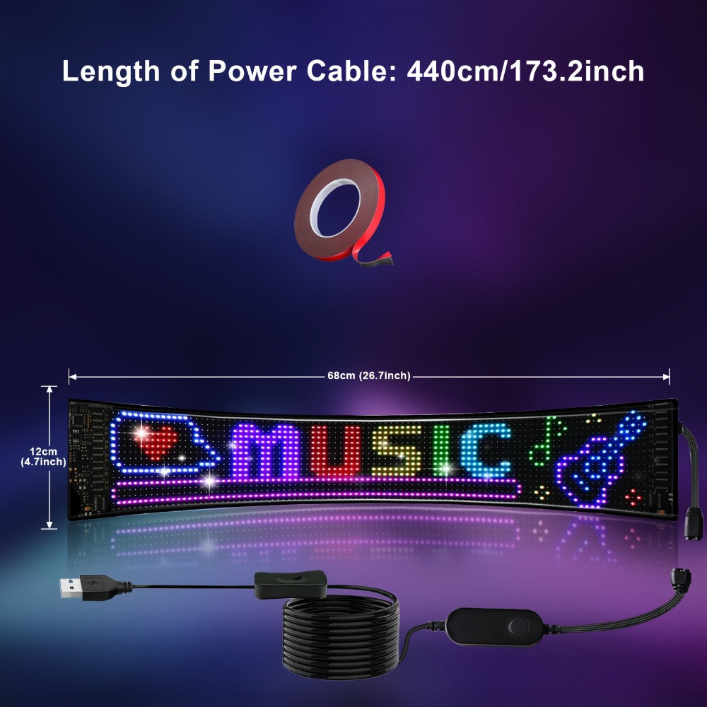 Pantalla de luz LED inteligente de píxeles programable, luces de píxeles USB que se pueden controlar a través de una aplicación, perfectas para crear animaciones de texto, adecuadas para la decoración del hogar, proyectos artísticos, espacios de juegos y