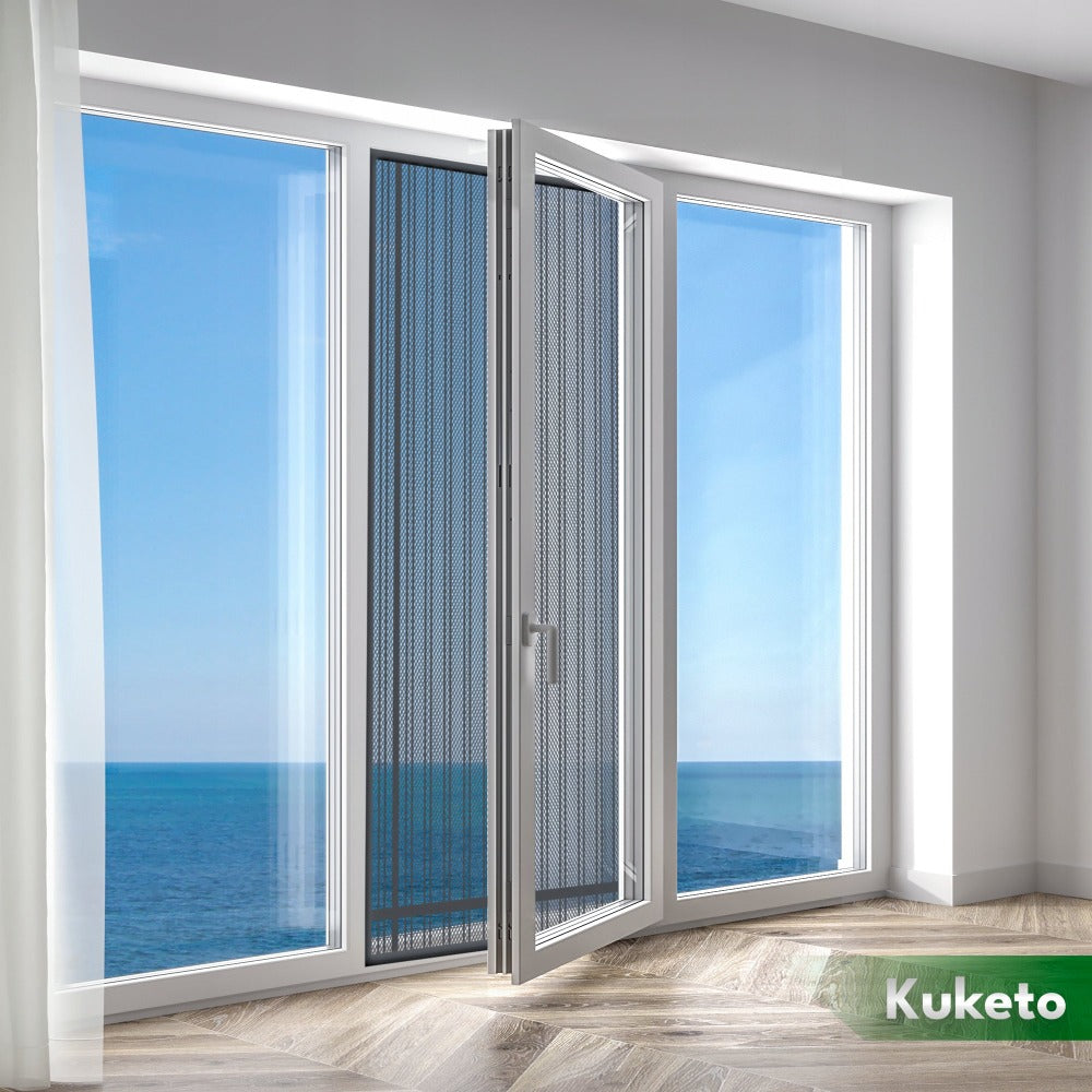 Mosquitera - Magnética Multidimensional para Puertas y Ventanas de Balcón - Mosquitera con Cierre Automático - Variantes de Ancho 80-160 Cm - Longitud 210/220 Cm - Diferentes Colores - para Hogar, Apartamento y Balcón - Protección contra Moscas y Mosquito