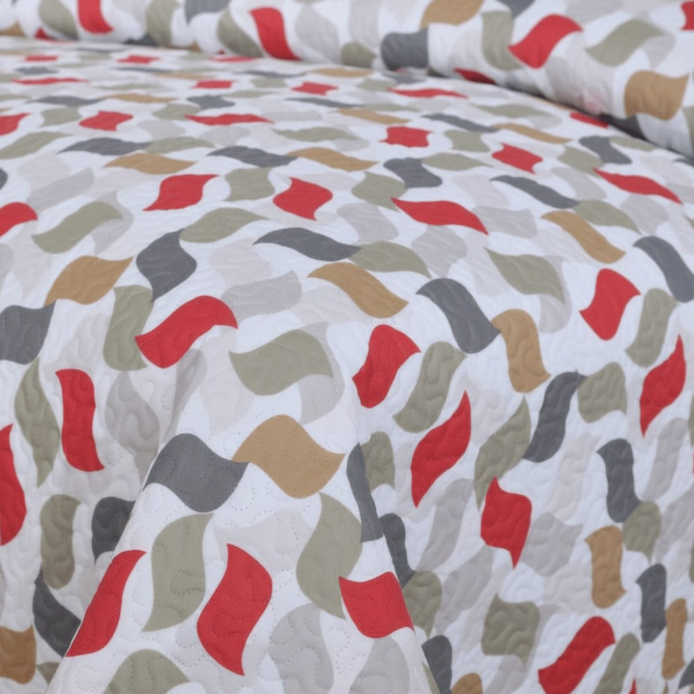 Colcha Bouti Microfibra Reversible Estampada – Colcha Verano y Entretiempo Ligera y Transpirable, Acolchado Pinsónico para Todas las Estaciones, Sin Fundas de Almohada