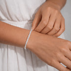 Pulsera tejida para mujer de plata de ley 925 - Elegante collar de plata tejido fino para mujer, regalo de joyería ajustable